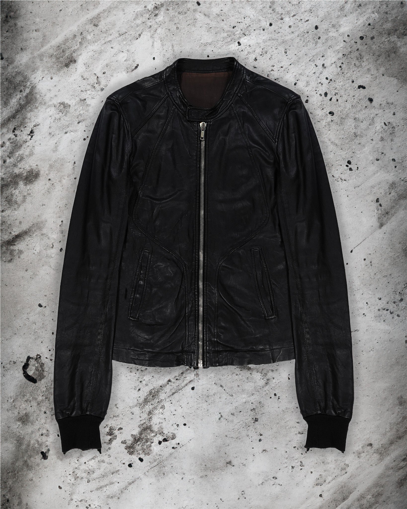 Rick Owens Intarsia Leather Jacket - SS09 “Strutter” – DARKARCHIVE NYC