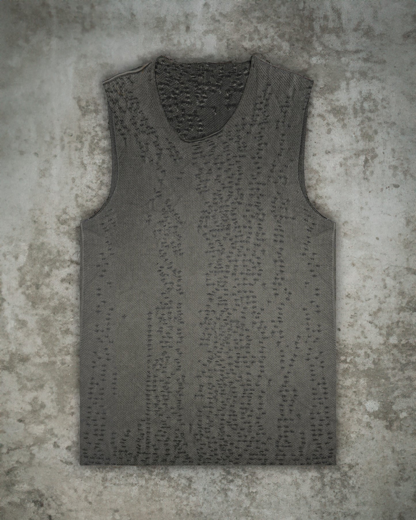 Label Under Construction Distressed Tank Top