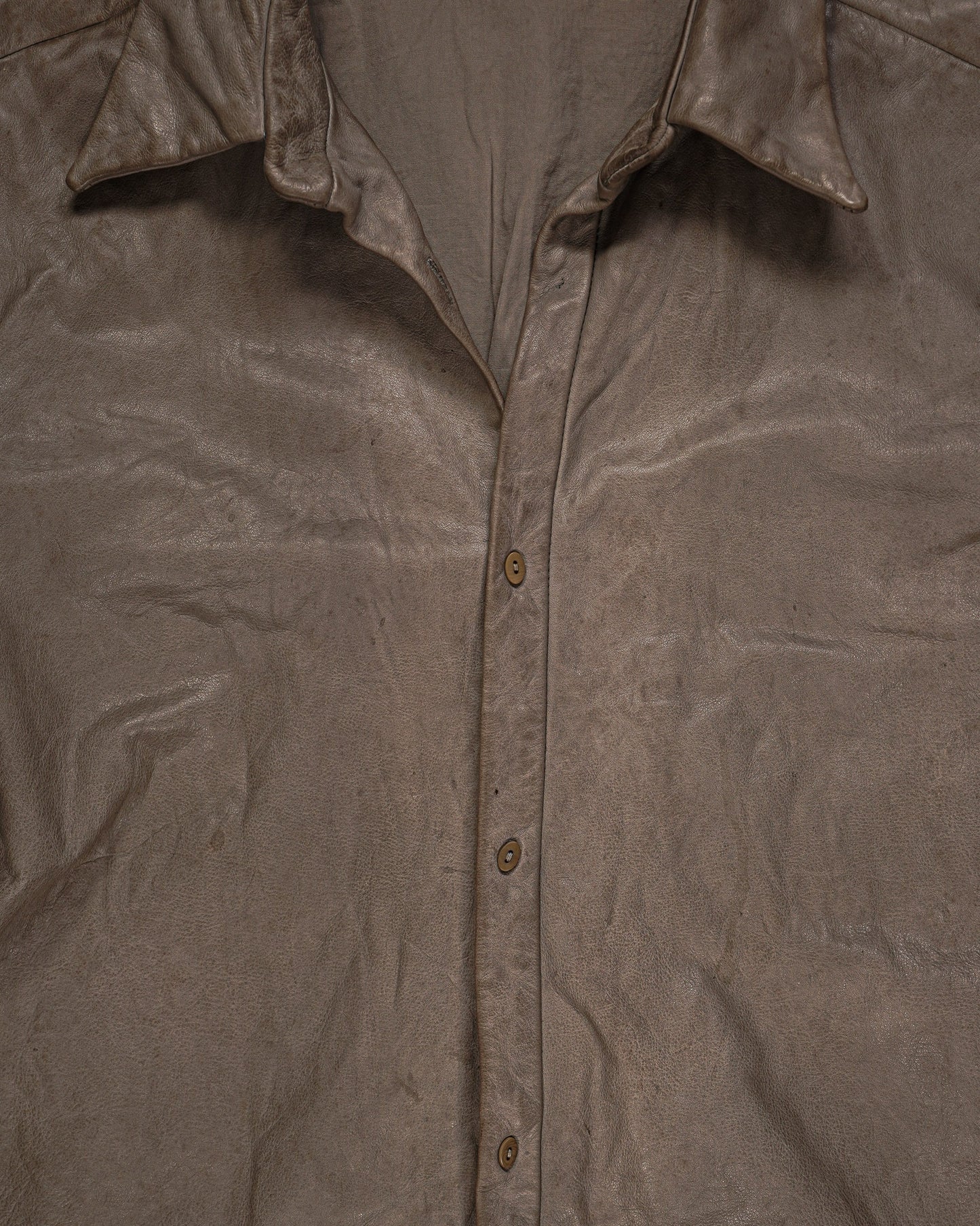 Carpe Diem Object Dyed Leather Shirt