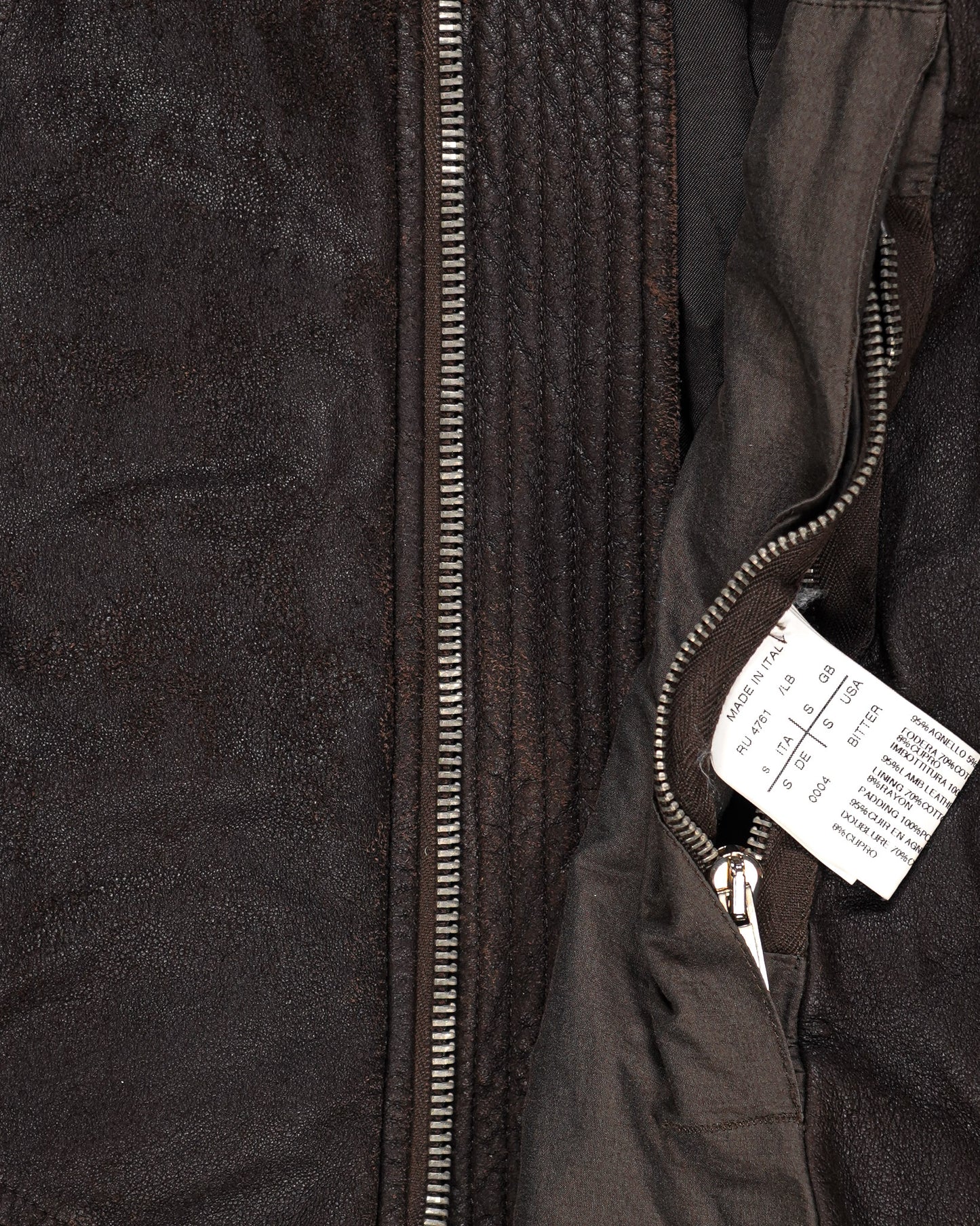 Rick Owens Blistered Leather Jacket