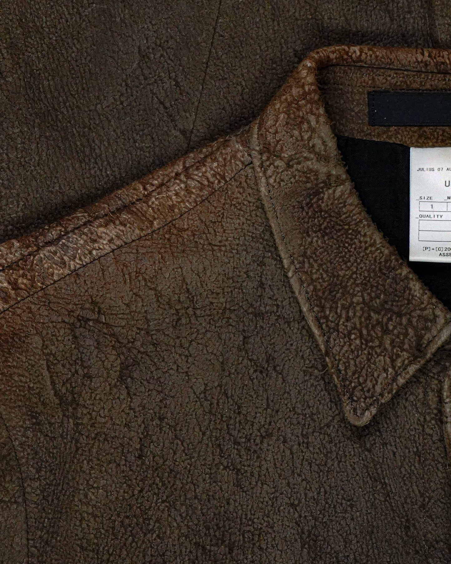 Julius Distressed Ram Leather Jacket - AW07 "Untitled"