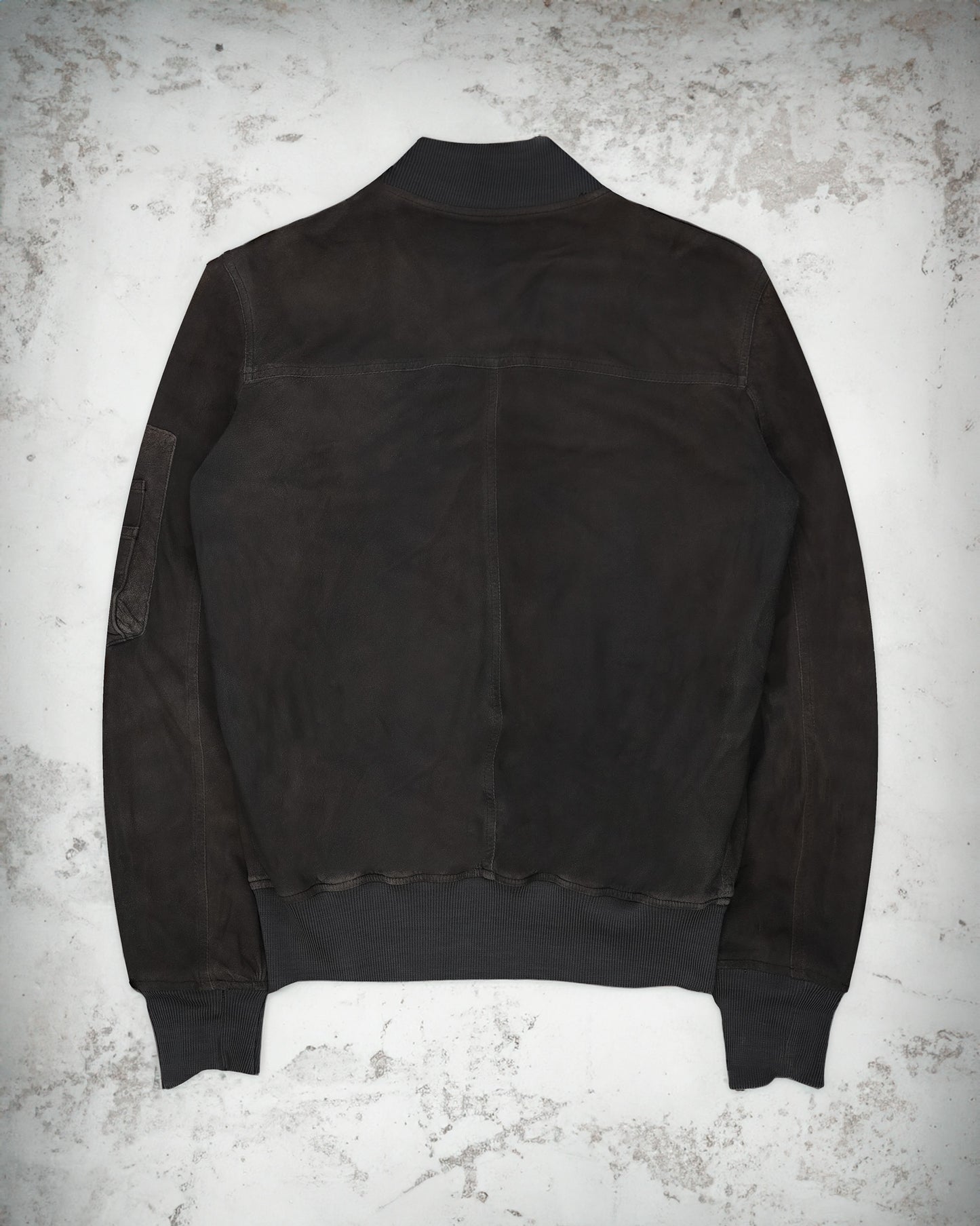 Rick Owens Blistered Leather Bomber Jacket