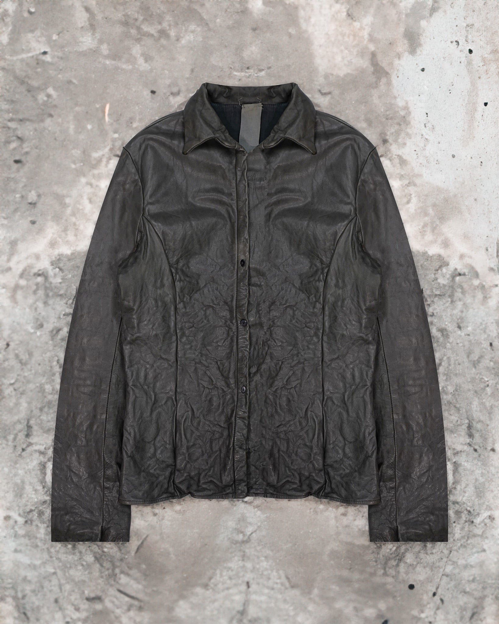 Carpe Diem Wrinkled Leather Shirt – DARKARCHIVE NYC