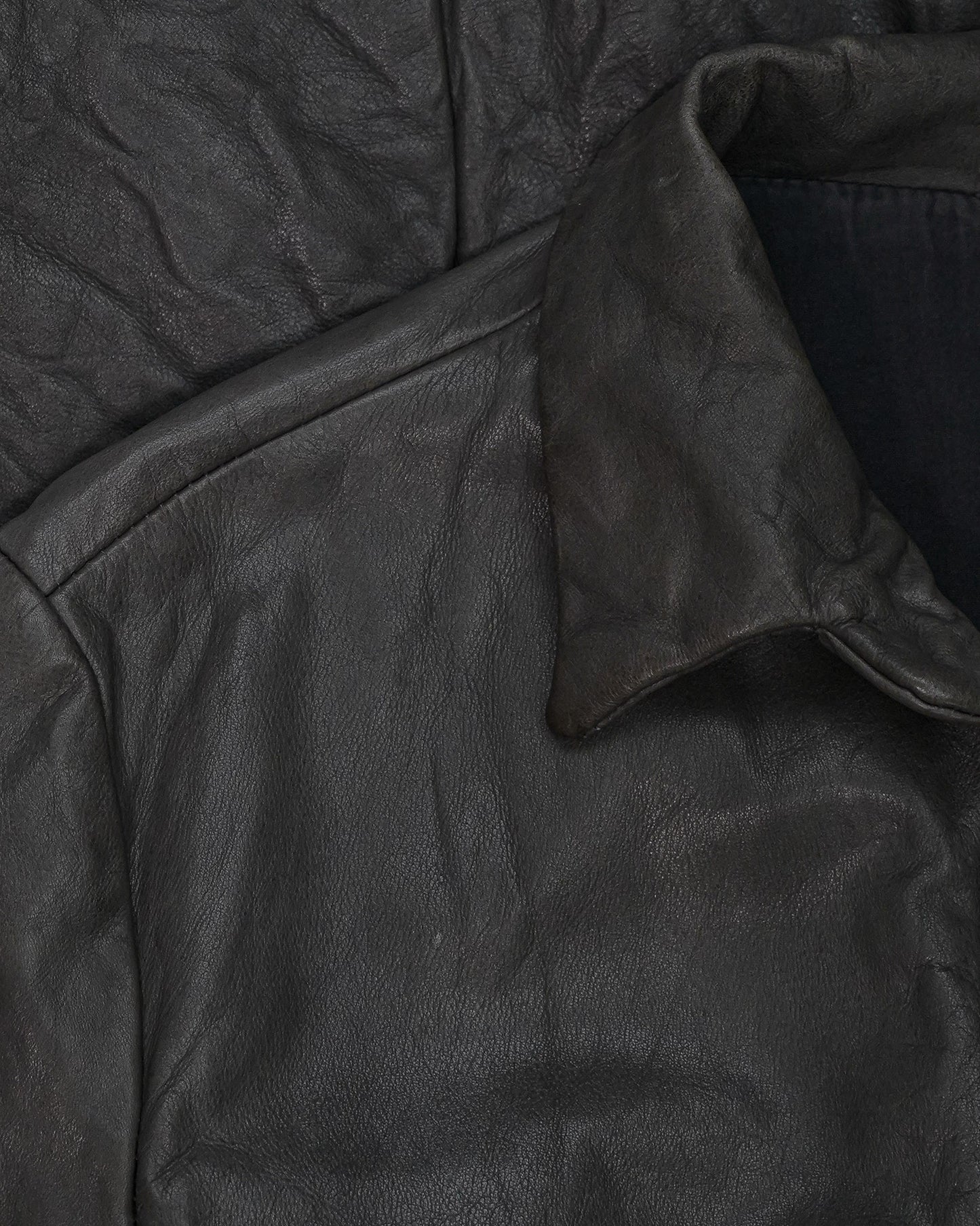 Carpe Diem Wrinkled Leather Shirt