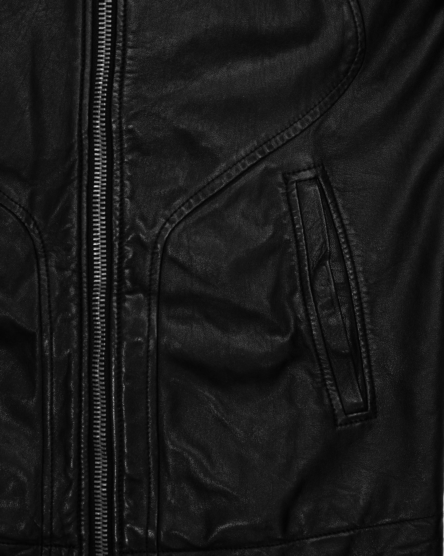 Rick Owens Intarsia Leather Bomber Jacket