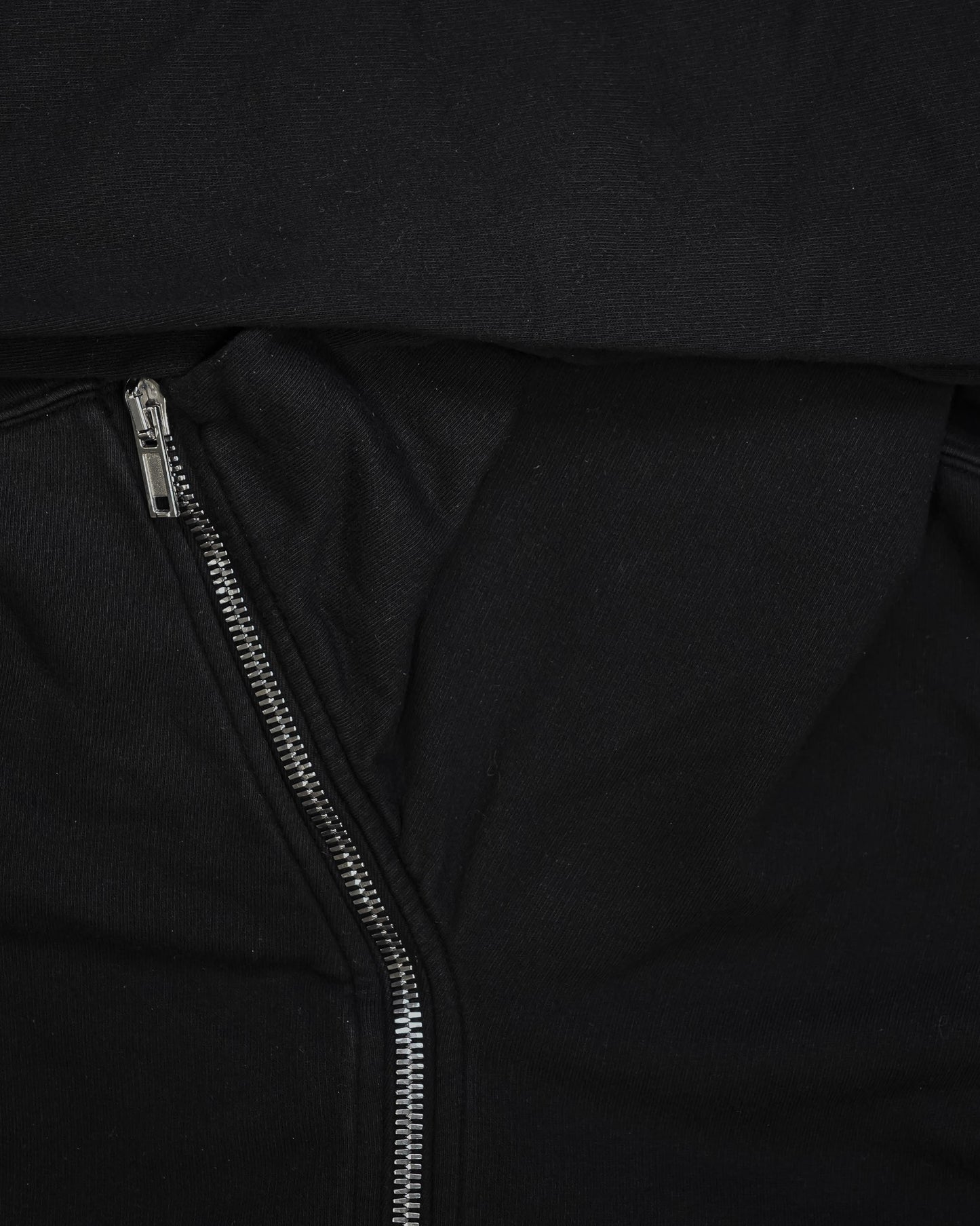 Rick Owens Leather Sleeve Mountain Hoodie