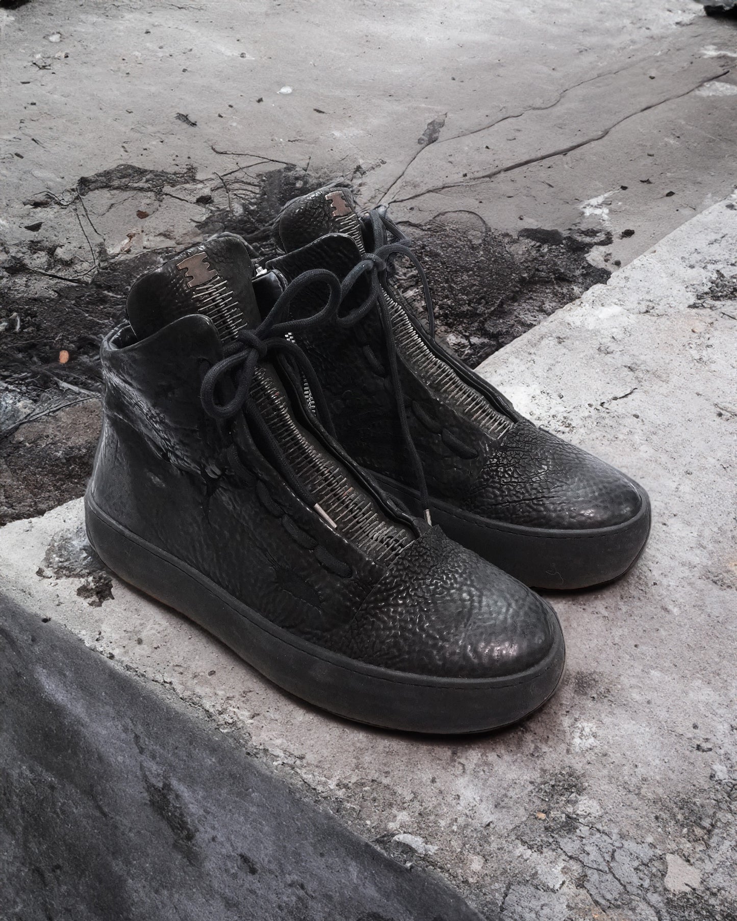 Isaac Sellam Distressed Leather Spine Sneakers