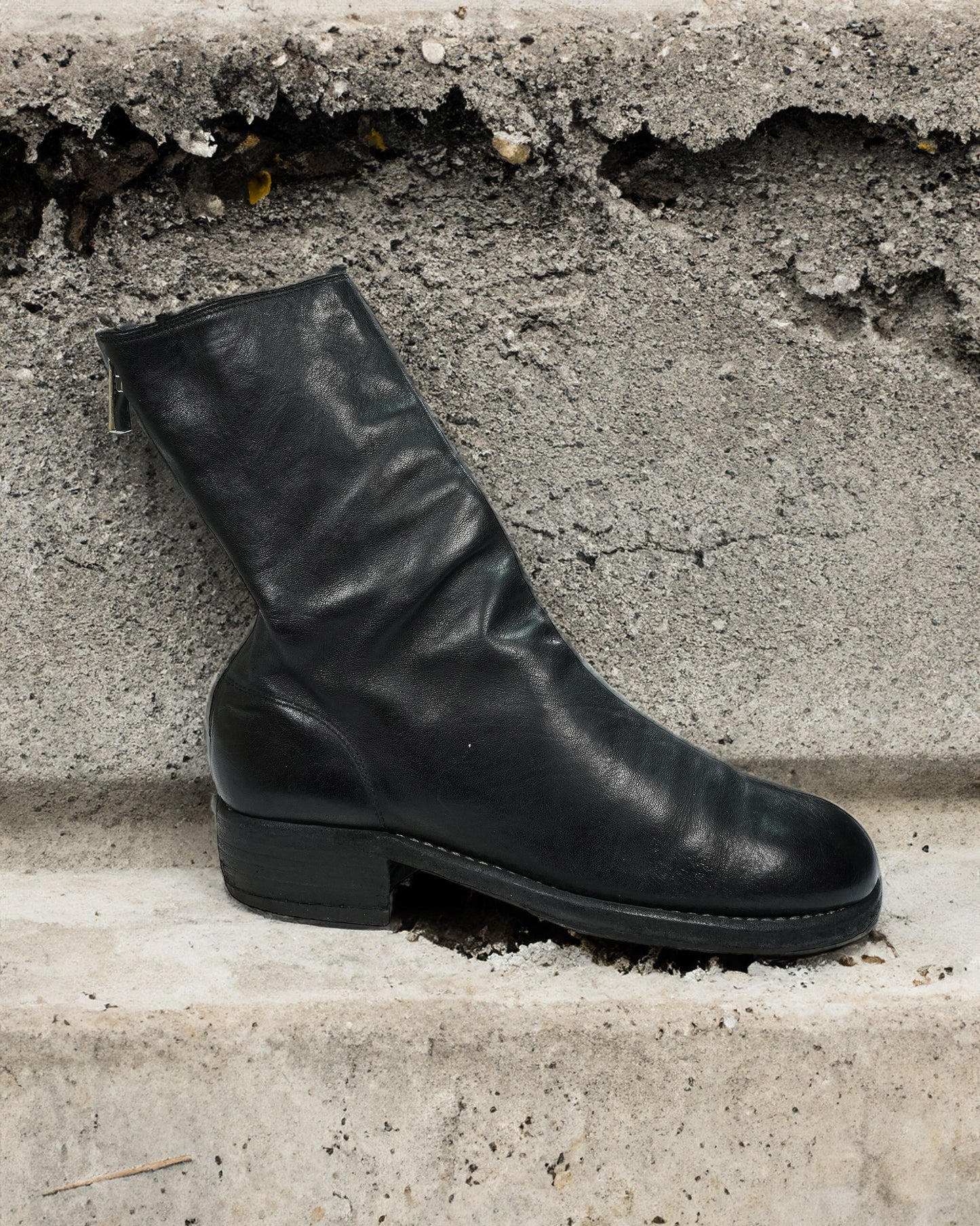 Guidi 988 Black Leather Back Zip Boots