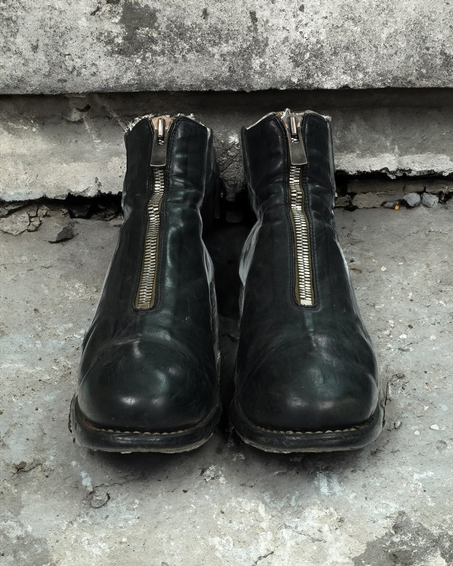 Guidi PL1 Black Leather Front Zip Boots