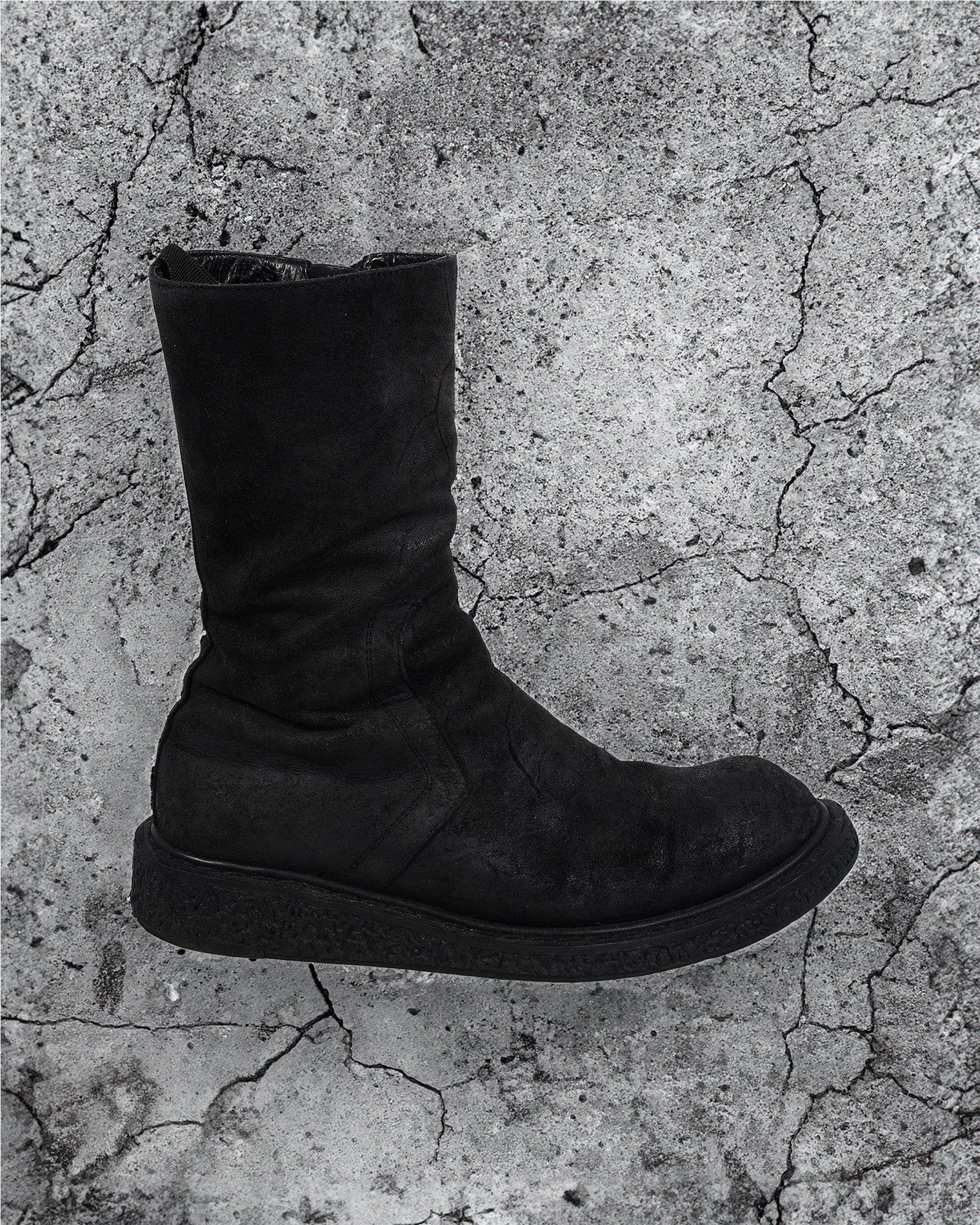 Rick Owens “Blistered” Leather Creeper Boots - FW09 “Crust”