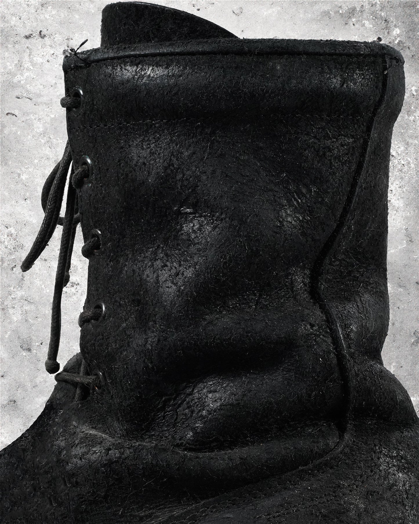 Rick Owens “Blistered” Leather Combat Boots - SS09 "Strutter"