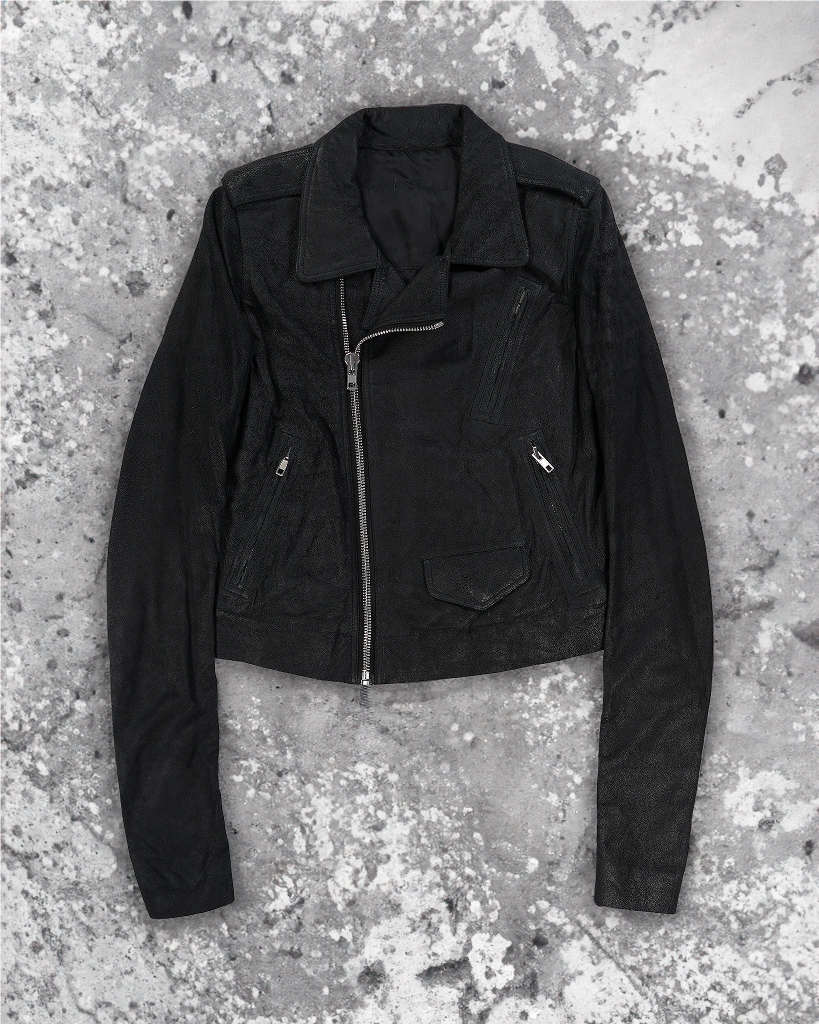 Rick Owens “Blistered” Leather Stooges Jacket - FW14 “Moody”